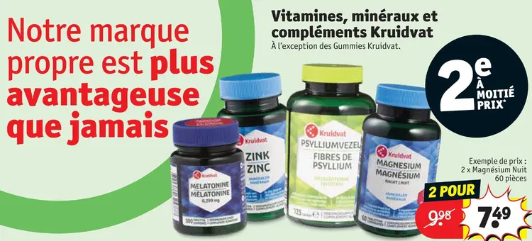 Offre: Vitamines, minéraux et compléments