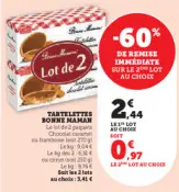 Aanbieding: TARTELETTES BONNE MAMAN