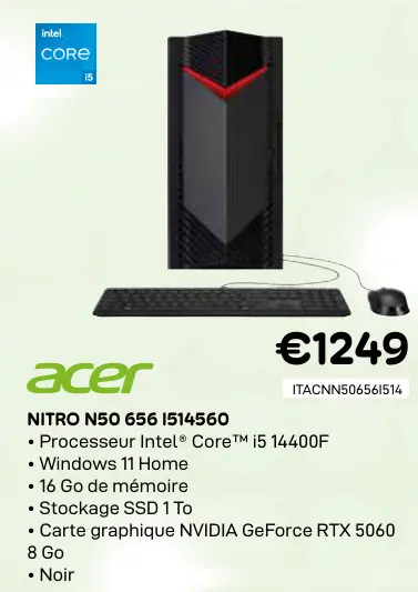 Offre: Acer nitro n50 656 i514560