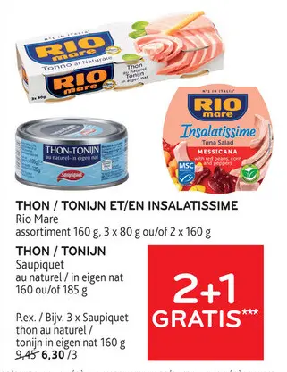 Offre: Thon / tonijn et/en insalatissime