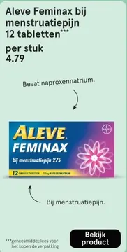 Aanbieding: Aleve Feminax bij menstruatiepijn