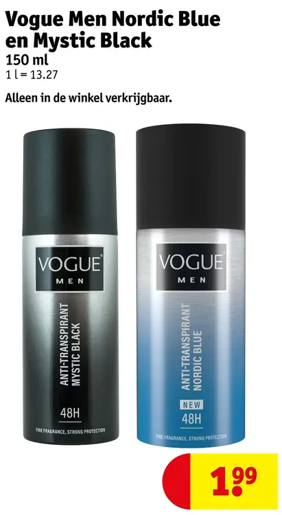 Promotie: Vogue Men Nordic Blue en Mystic Black