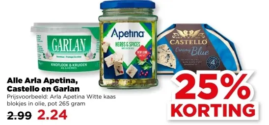 Aanbieding: Arla Apetina, Castello en Garlan