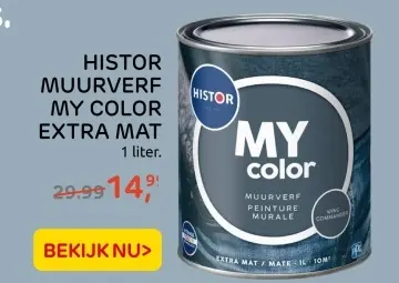 Aanbieding: HISTOR MUURVERF MY COLOR EXTRA MAT
