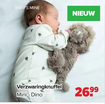 Aanbieding: Verzwaringsknuffel Mini - Dino