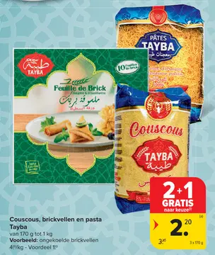 Aanbieding: Couscous, brickvellen en pasta