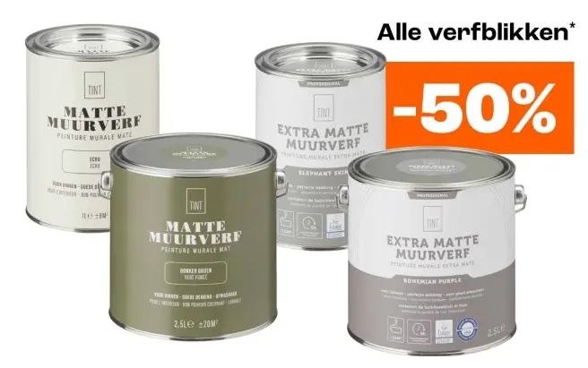 Aanbieding: Matte Muurverf / Extra Matte Muurverf