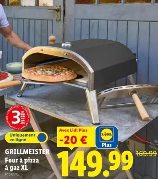 Offre: Grillmeister Four à pizza à gaz XL