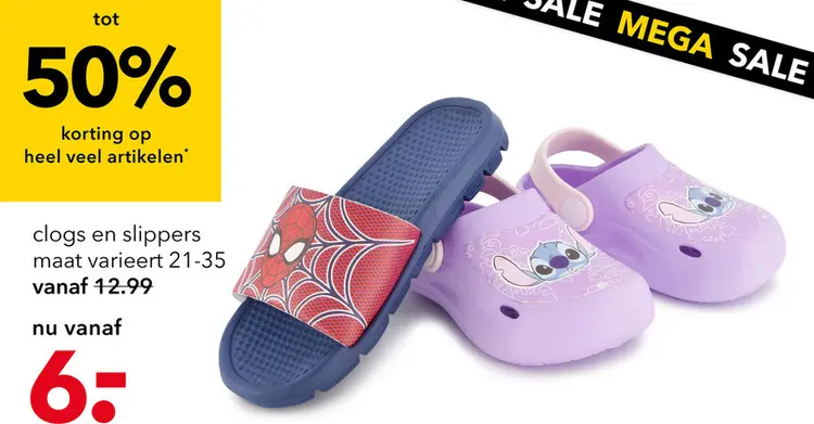 Aanbieding: clogs en slippers