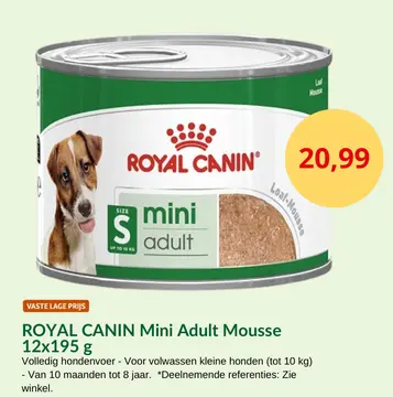 Aanbieding: ROYAL CANIN Mini Adult Mousse