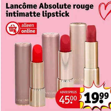 Aanbieding: Lancôme Absolute rouge intimatte lipstick