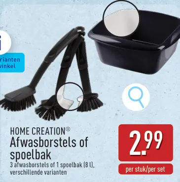 Promotie: Afwasborstels of spoelbak