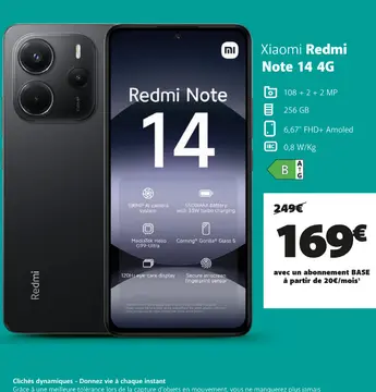 Offre: Xiaomi Redmi Note 14 4G