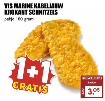 Aanbieding: VIS MARINE KABELJAUW KROKANT SCHNITZELS