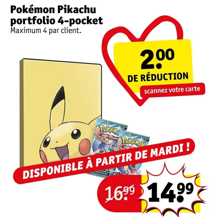 Offre: Pikachu portfolio 4-pocket