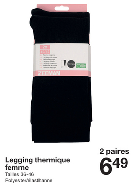 Offre: Legging thermique femme