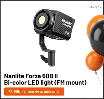 Aanbieding: Nanlite Forza 60B II Bi-color LED light