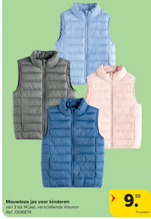 Promotie: Mouwloze jas voor kinderen