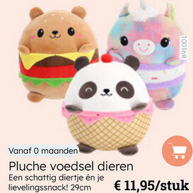 Aanbieding: Pluche voedsel dieren