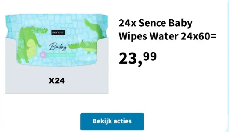 Promotie: Sence Baby Wipes Water