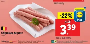 Offre: Chipolata de porc