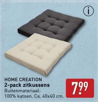 Aanbieding: 2-pack zitkussens