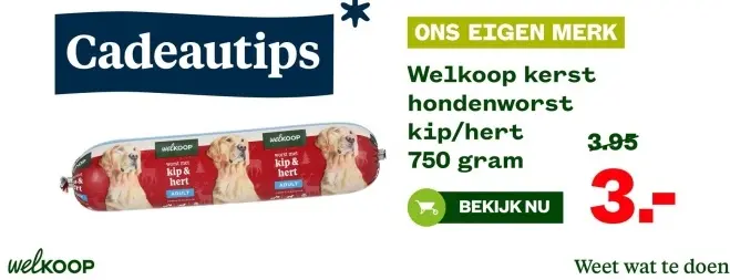 Aanbieding: kerst hondenworst