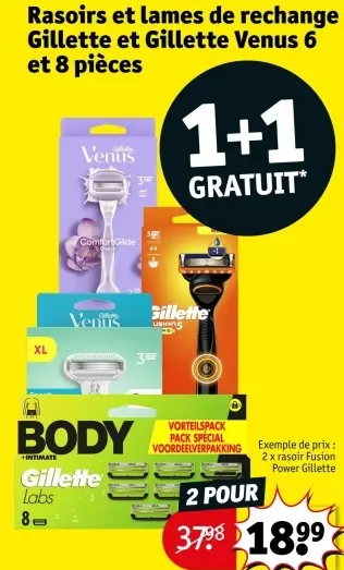 Offre: Rasoirs et lames de rechange Gillette et Gillette Venus 6 et 8 pièces
