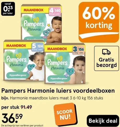 Aanbieding: Harmonie luiers voordeelboxen