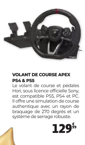 Aanbieding: Volant de course apex ps4 & ps5
