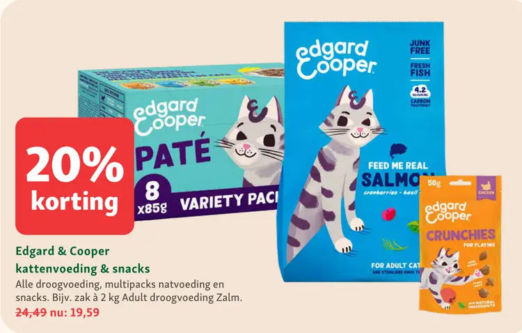 Aanbieding: Edgard & Cooper kattenvoeding & snacks