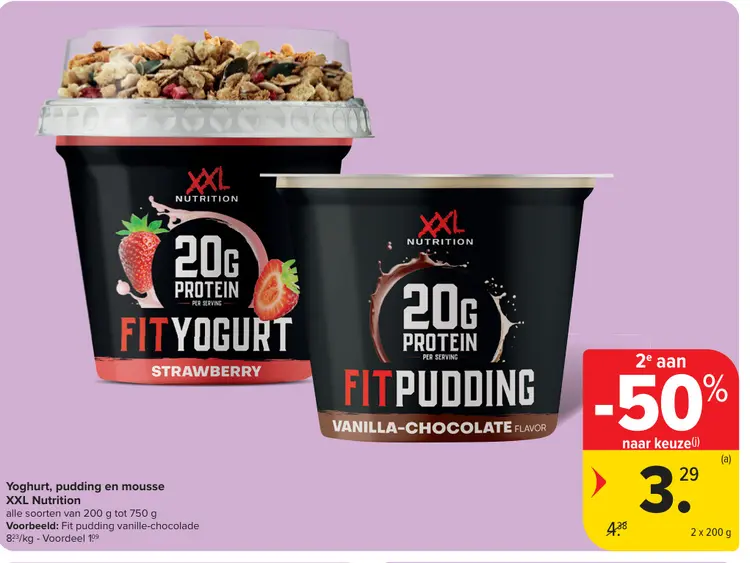 Promotie: Yoghurt, pudding en mousse