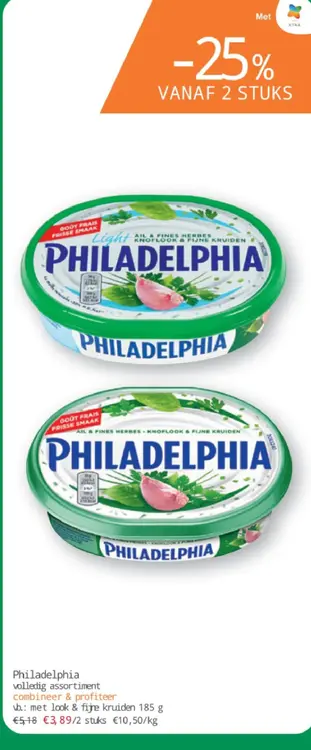 Aanbieding: Philadelphia Light Ail & Fines Herbes / Knofl