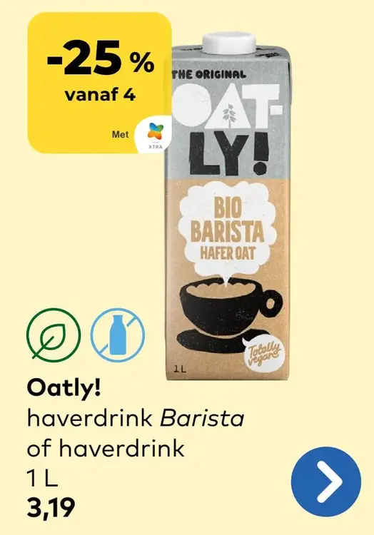 Promotie: Oatly! haverdrink Barista of haverdrink