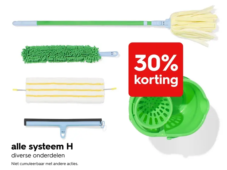 Promotie: alle systeem H diverse onderdelen