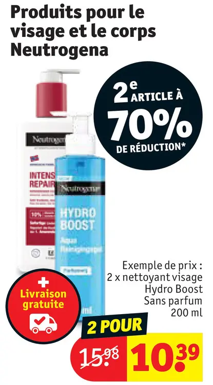 Offre: Produits pour le visage et le corps
