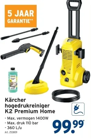Promotie: Kärcher hogedrukreiniger K2 Premium Home