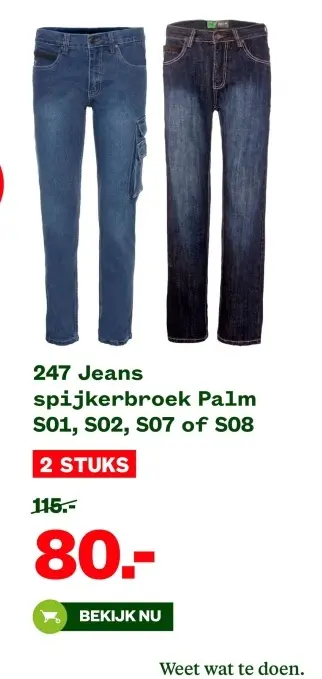 Aanbieding: Jeans spijkerbroek Palm