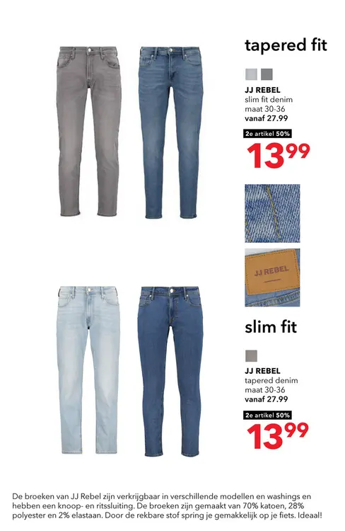 Aanbieding: slim fit denim