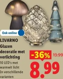 Aanbieding: Glazen decoratie met verlichting