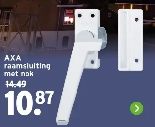 Aanbieding: raamsluiting met nok