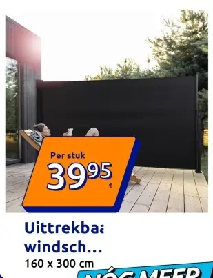 Promotie: Uittrekbaar windscherm