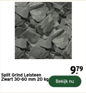 Aanbieding: Split Grind Leisteen Zwart