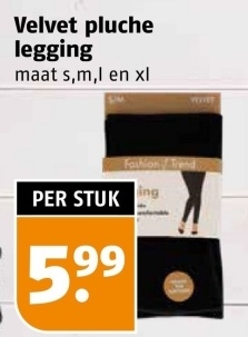 Aanbieding: Velvet pluche legging