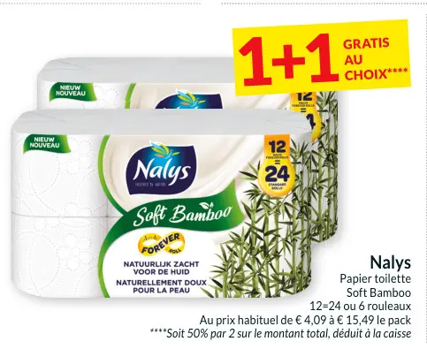 Offre: Papier toilette Soft Bamboo