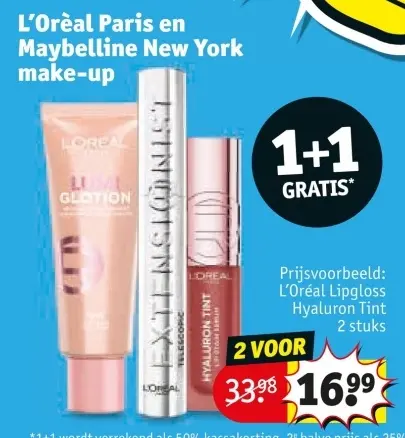 Aanbieding: L'Oréal Lipgloss Hyaluron Tint