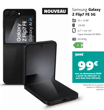 Offre: Samsung Galaxy Z Flip7 FE 5G