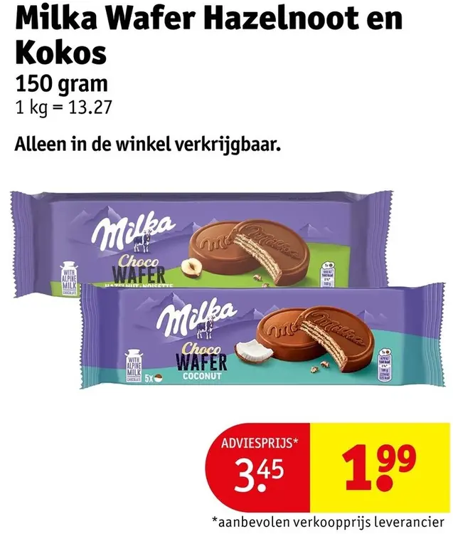 Promotie: Wafer Hazelnoot en Kokos