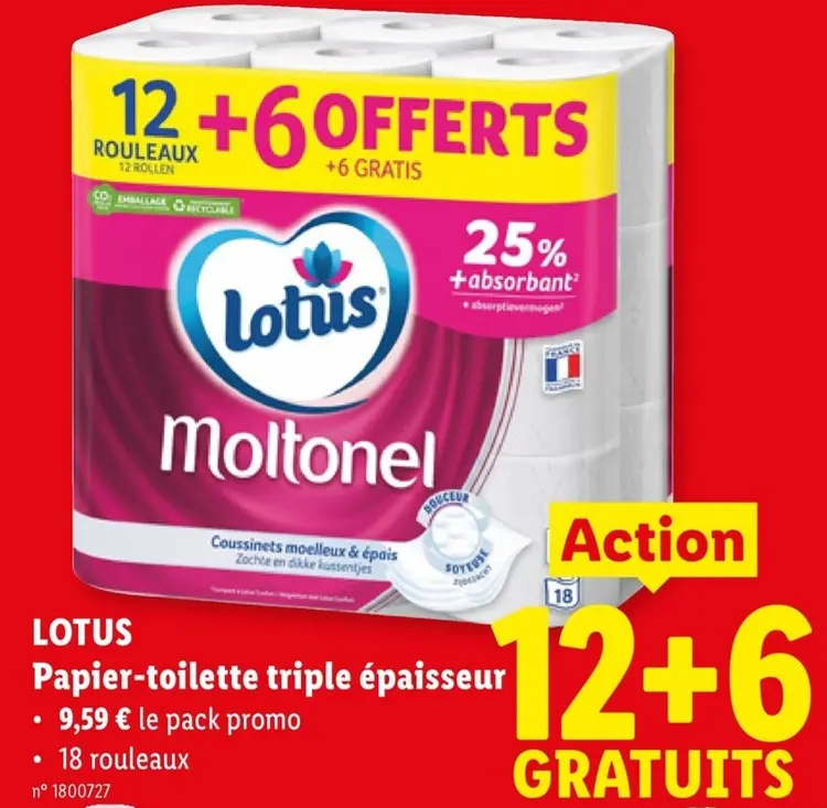 Offre: Papier-toilette triple épaisseur