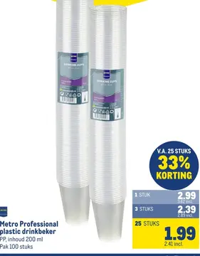 Aanbieding: Metro Professional plastic drinkbeker